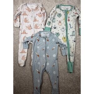 Lot of 3 Caden Lane Brave Little One 3-6 Month Bamboo Sleepers